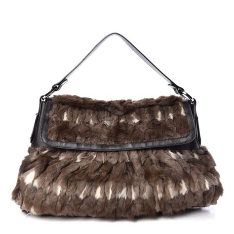 fendi bag chef rabbit|FENDI Rabbit Fur Large Chef Shoulder Bag .